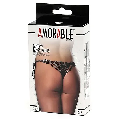 Chilot Amorable Slip Negru S-L