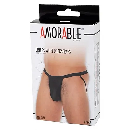Chilot Amorable Transparent Jockstrap Negru S-L