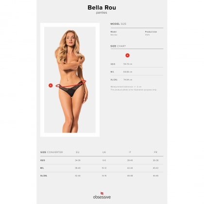 Chilot Obsessive Bella Rou Panties Negru M-L