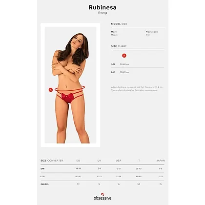 Chilot Obsessive Rubineșă Roșu S-M