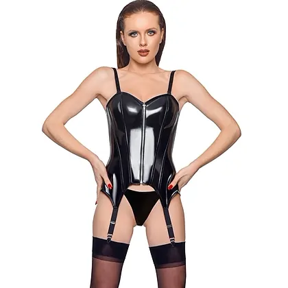Corset Black Level Vinyl Angelica Negru S