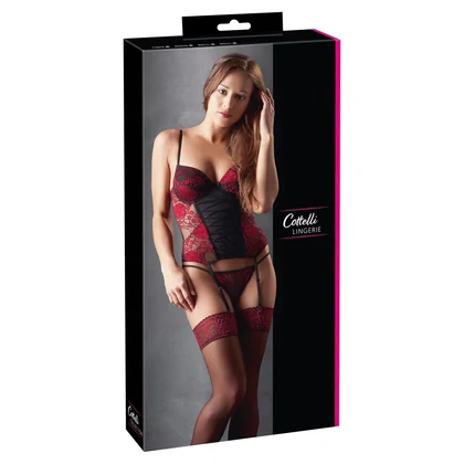 Corset Cottelli Collection Corsage Set Negru S