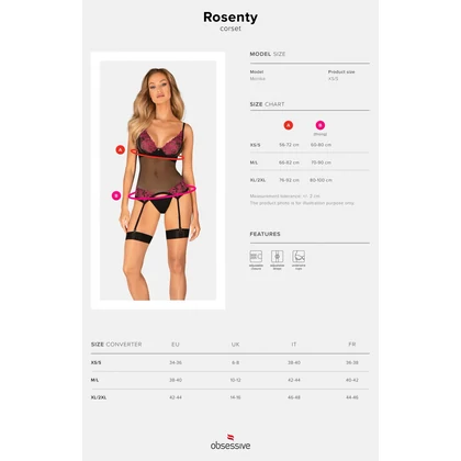 Corset Obsessive Rosenty Roz XL-2XL