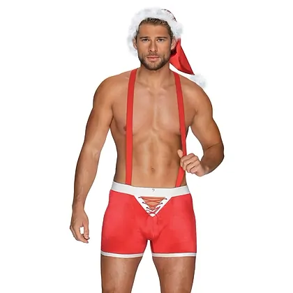 Costum Obsessive Mr Claus Roșu L-XL