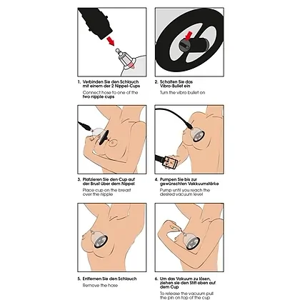 Cupe Vibratoare Pentru Sfârcuri Bad Kitty Transparent