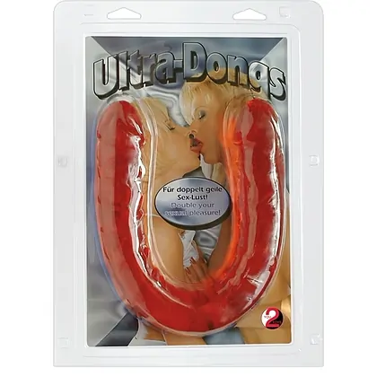 Dildo Dublu Ultra-Dong Roșu