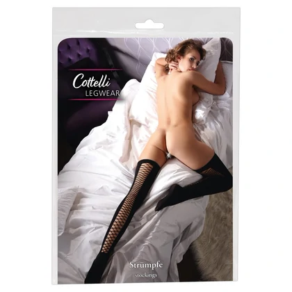 Dresuri Cottelli Collection Stay-Ups Opaque Negru S-M