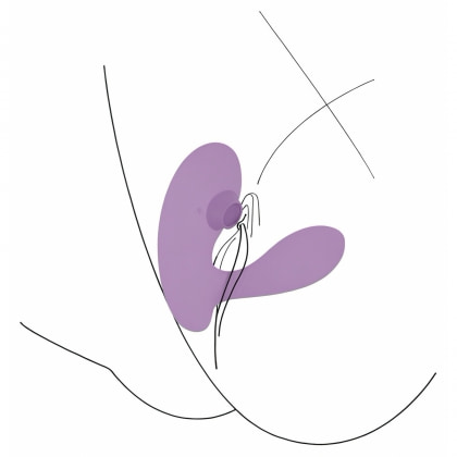 DuoVibe I Vibrator Air Punctul G Mov 9+9 Moduri, Reîncărcabil