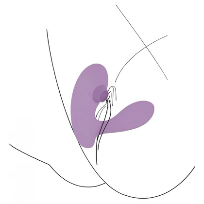DuoVibe I Vibrator Air Punctul G Mov 9+9 Moduri, Reîncărcabil