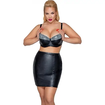 Fustă Din Piele Zado Bondage Negru XS