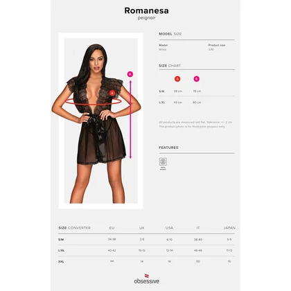 Halat Obsessive Romanesa Negru S-M