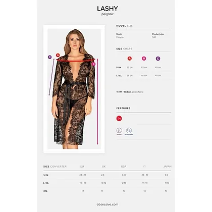 Halat Obsessive Sensuelia Negru S-M