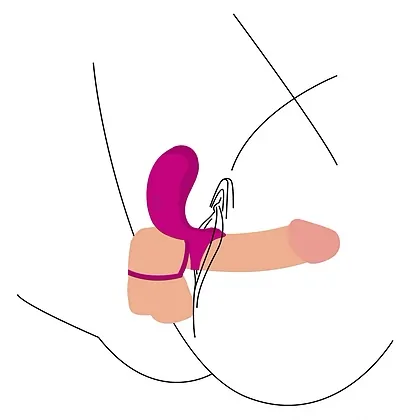 Inel Dublă Stimulare Couples Stimulator Ring Fuchsia