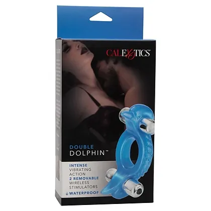 Inel Penis Double Dolphin Albastru