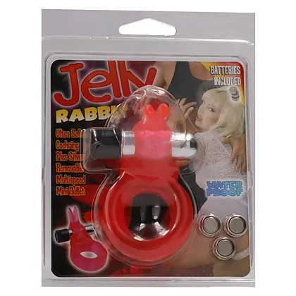 Inel Penis Jelly Rabbit Roșu
