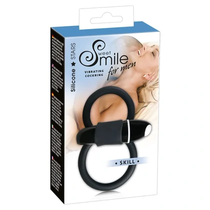 Inel Penis Smile Double Penis Cage Negru