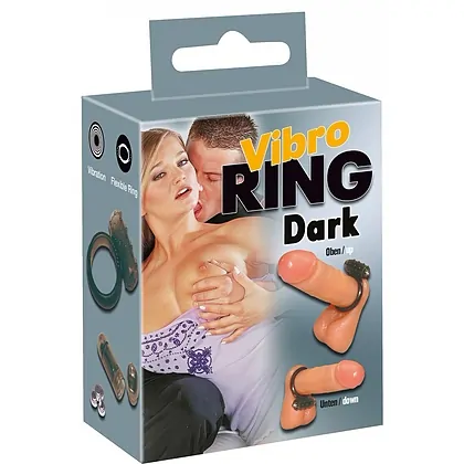Inel Penis Vibro Ring Dark Negru