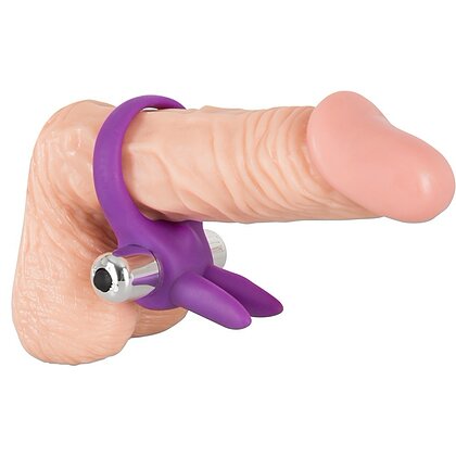 Inel Pentru Penis Cu Vibrații Rabbit Mov