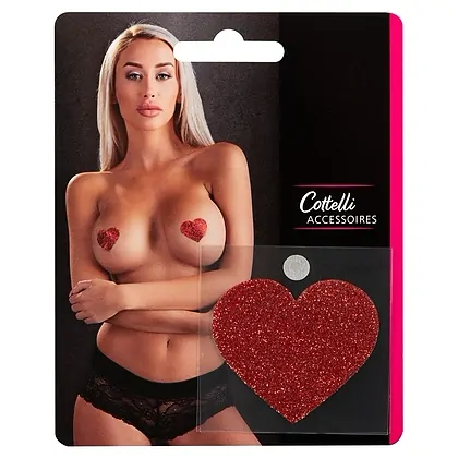 Inimioare Atrăgătoare Autoadezive Pentru Bust Roșu