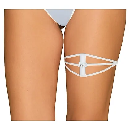 Jartieră Obsessive A760 Alb S-M