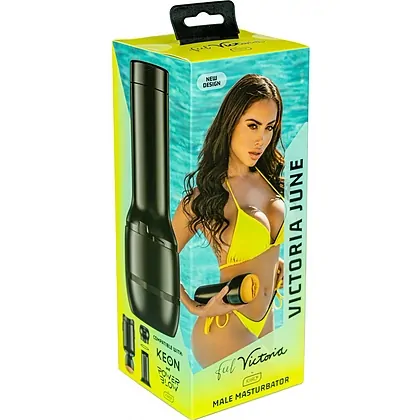 KIIROO Feel Victoria June — Stroker Discret 23,5 cm Negru