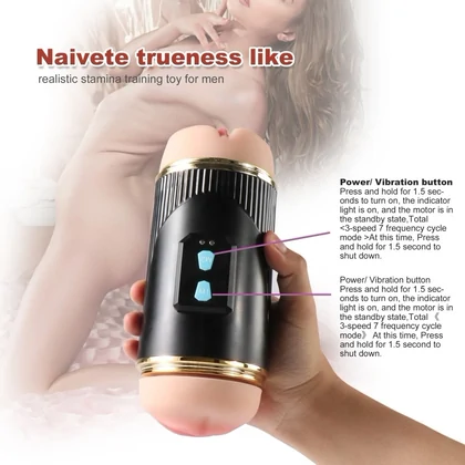 Mistress Kay – Masturbator Dublu, 2 Motoare, 10 Trepte Negru