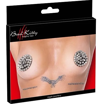 Nipple Stickers Spikes Argintiu