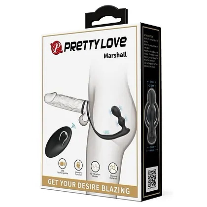 Pretty Love Marshall Inel Vibrant 12 Moduri Reîncărcabil Negru