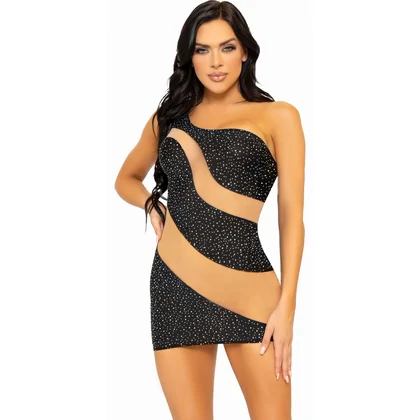 Rochie Leg Avenue Asymmetrical Negru S