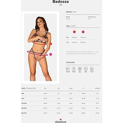 Set Erotic Obsessive Badossa Negru S-M