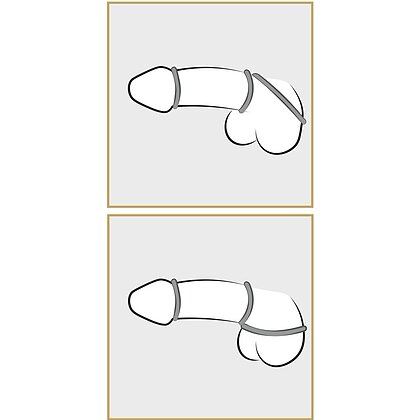 Set Inele Penis Metallic Argintiu
