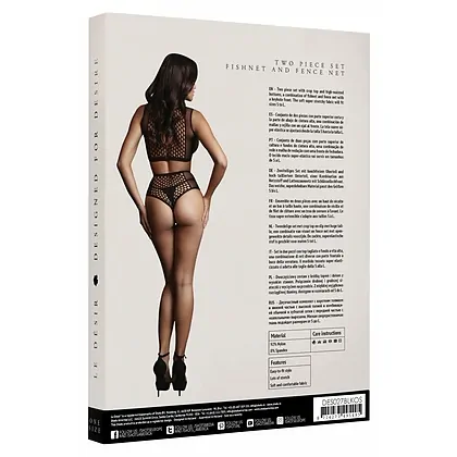Set Le Desir Duo Net Key-Hole Negru S-L