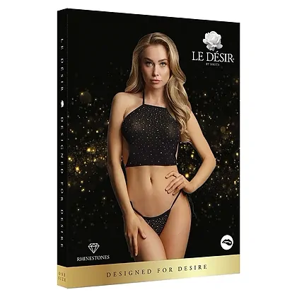 Set Le Desir Festive Rhinestone Negru S-L