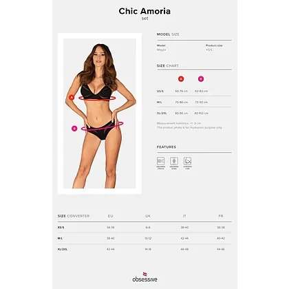 Set Obsessive Chic Amoria Negru XS-S