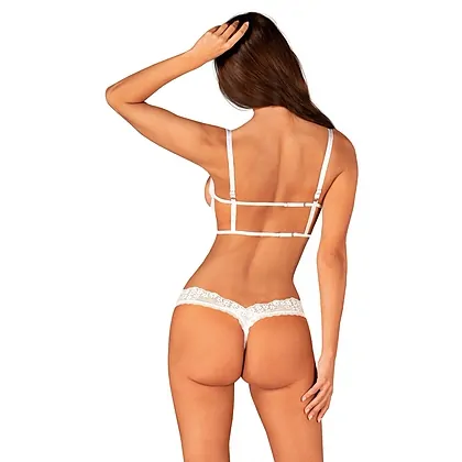 Set Obsessive Heavenlly Cupless Alb XS-S