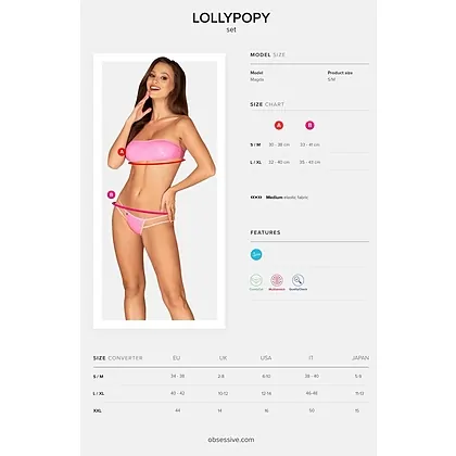Set Obsessive Lollypopy Roz L-XL