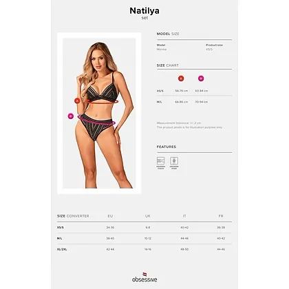 Set Obsessive Natilya Negru XS-S