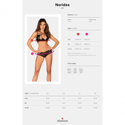 Set Obsessive Norides Negru M-L