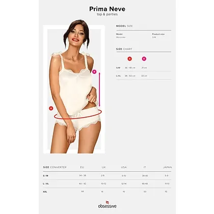 Set Obsessive Prima Neve Alb S-M