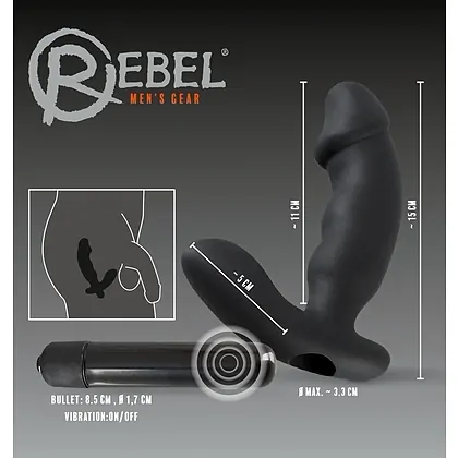 Stimulator Prostată Rebel Penis-Shaped Negru