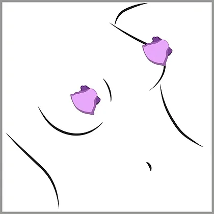 Stimulator Sfârcuri Cu Vibrații Mov