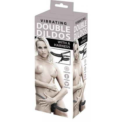 Strap On Cu Vibrații Double Thruster Negru