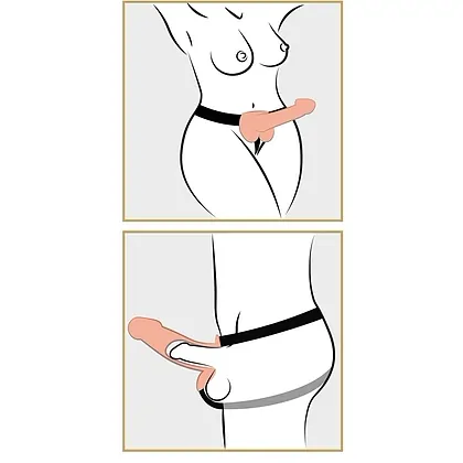 Strap On Unisex Hollow cu Testicule