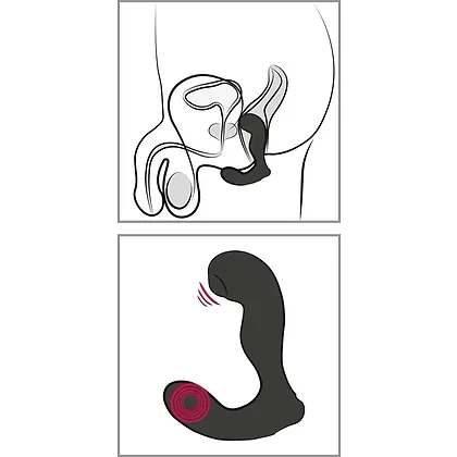 Svakom Iker App Controlled Prostate and Perineum Vibrator Negru