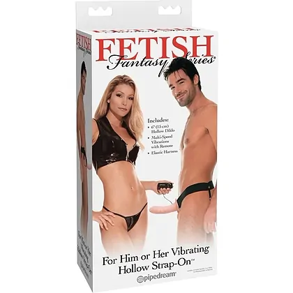 Vibrating Hollow Strap On For Him Or Her