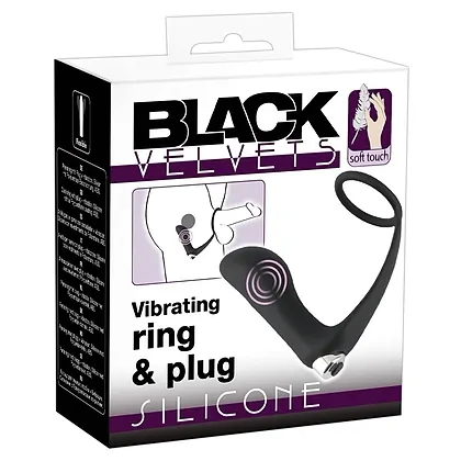 Vibrator Anal Cu Inel Black Velvets Negru