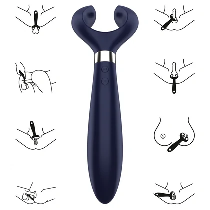 Vibrator Cuplu Partner Multifun 3 Albastru