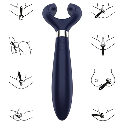 Vibrator Cuplu Partner Multifun 3 Albastru