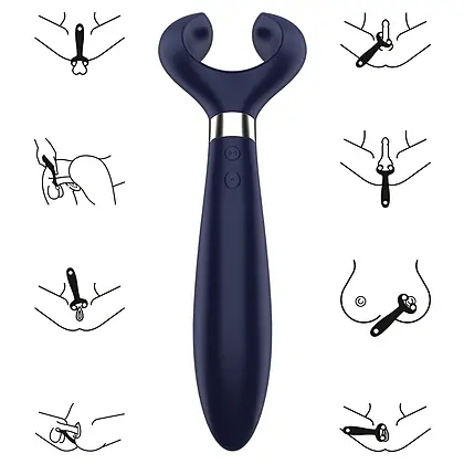 Vibrator Cuplu Partner Multifun 3 Albastru