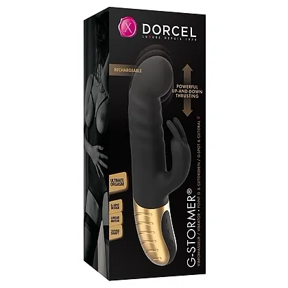 Vibrator G-Stormer Thrusting Rabbit Negru